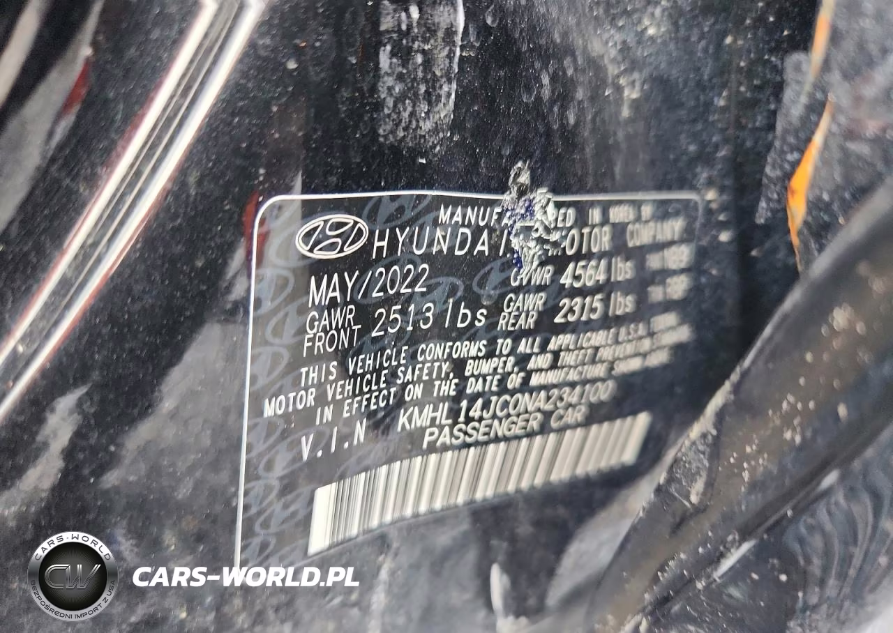 2022 Hyundai Sonata N Line VIN:KMHL14JC0NA234100 - 12