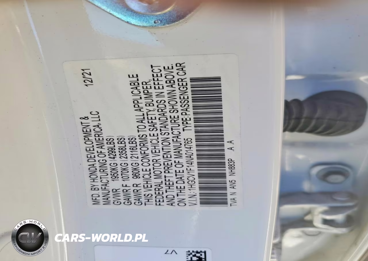 2022 Honda Accord Lx VIN:1HGCV1F14NA014765 - 12