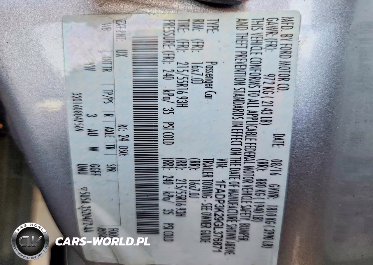 2016 Ford Focus Se VIN:1FADP3K29GL376871 - 12