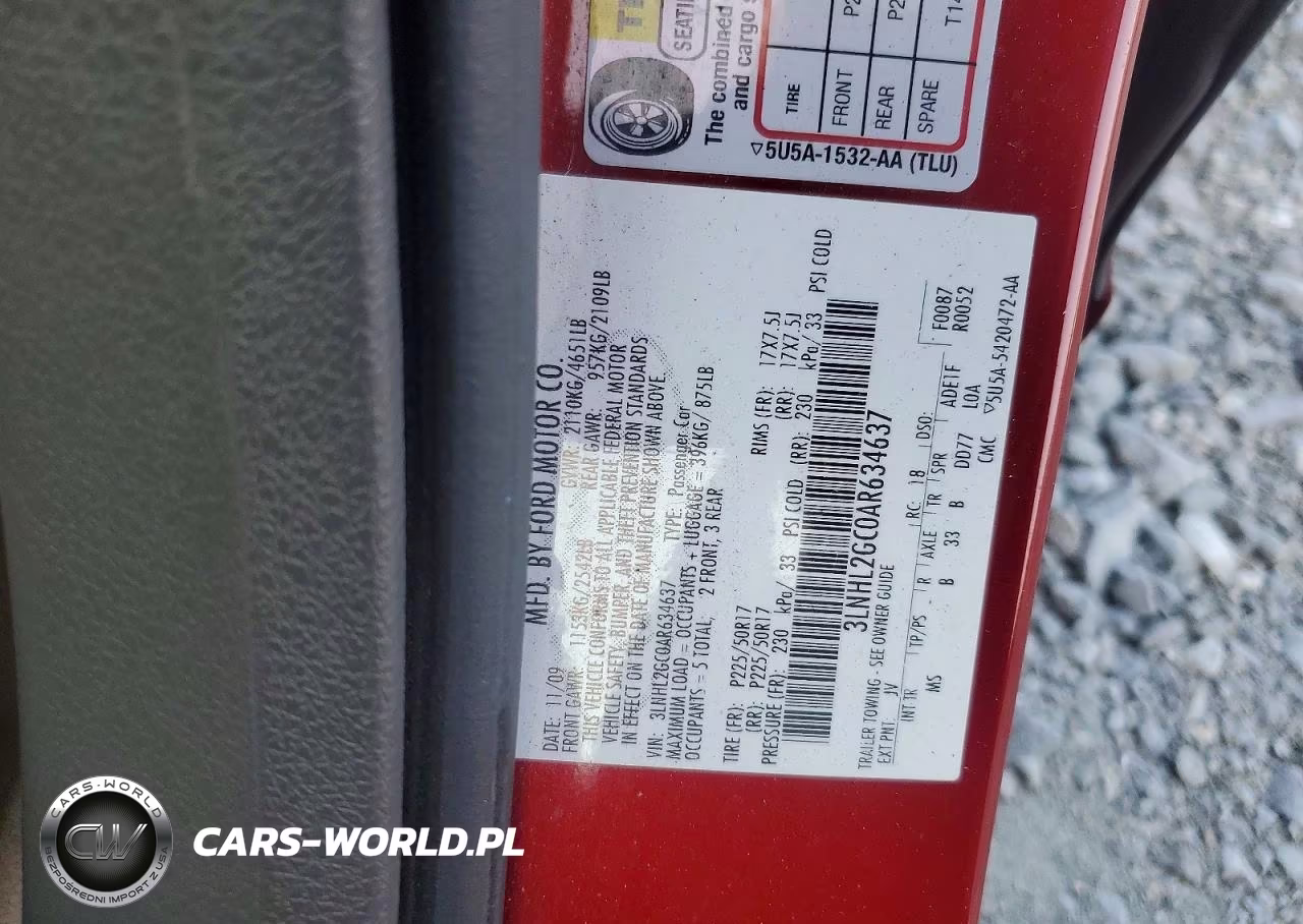 2010 Lincoln Mkz VIN:3LNHL2GC0AR634637 - 12