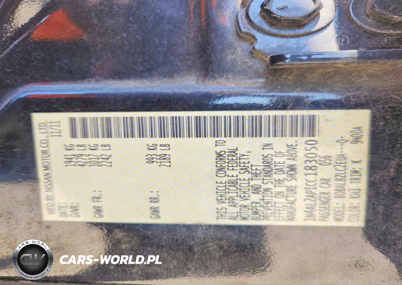 2012 Nissan Altima 2.5 VIN:1N4AL2AP1CC183050 - 13