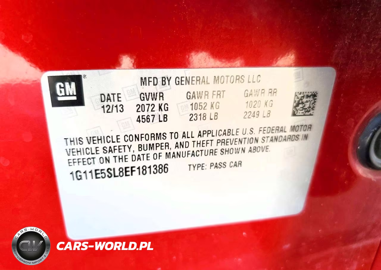 2014 Chevrolet Malibu 2Lt VIN:1G11E5SL8EF181386 - 13