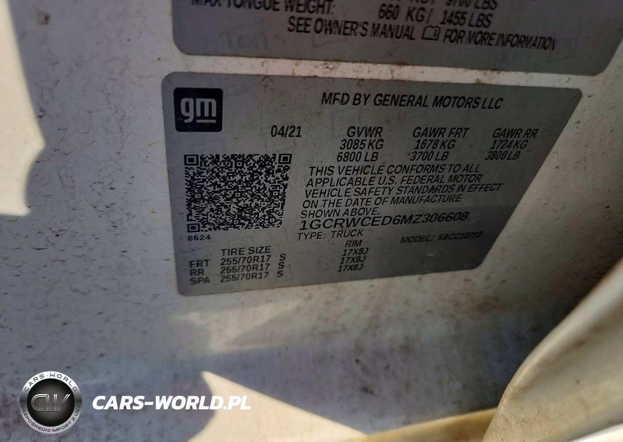 2021 Chevrolet Silverado C1500 Lt VIN:1GCRWCED6MZ306608 - 12