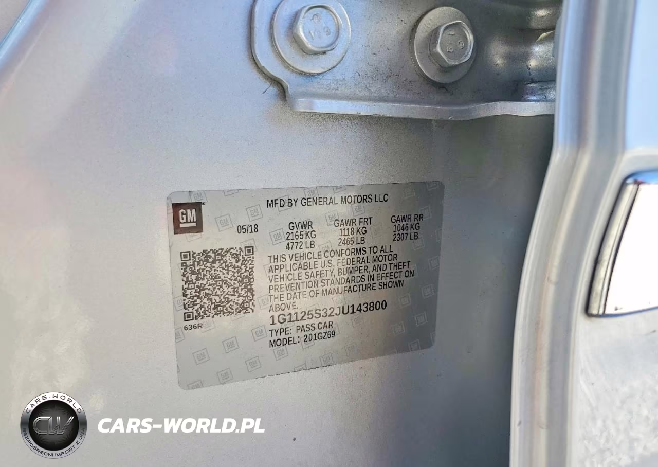 2018 Chevrolet Impala Premier VIN:1G1125S32JU143800 - 13