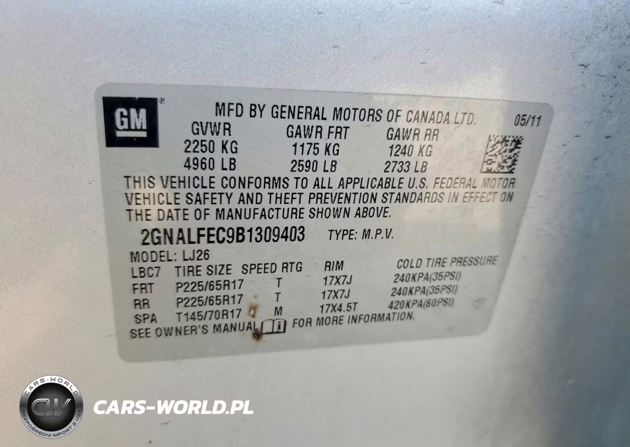 2011 Chevrolet Equinox Ltz VIN:2GNALFEC9B1309403 - 13