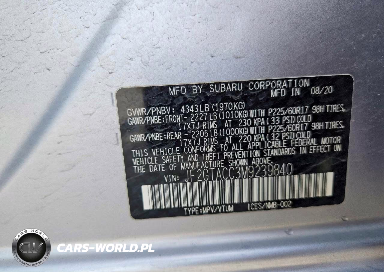 2021 Subaru Crosstrek Premium VIN:JF2GTACC3M9239840 - 13