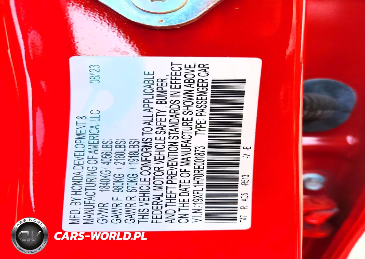 2024 Honda Civic Exl VIN:19XFL1H70RE001873 - 12
