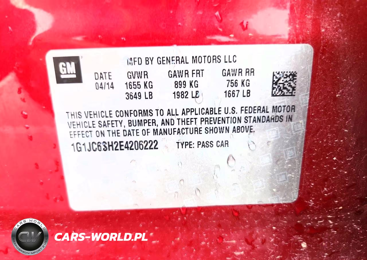 2014 Chevrolet Sonic Lt VIN:1G1JC6SH2E4206222 - 12