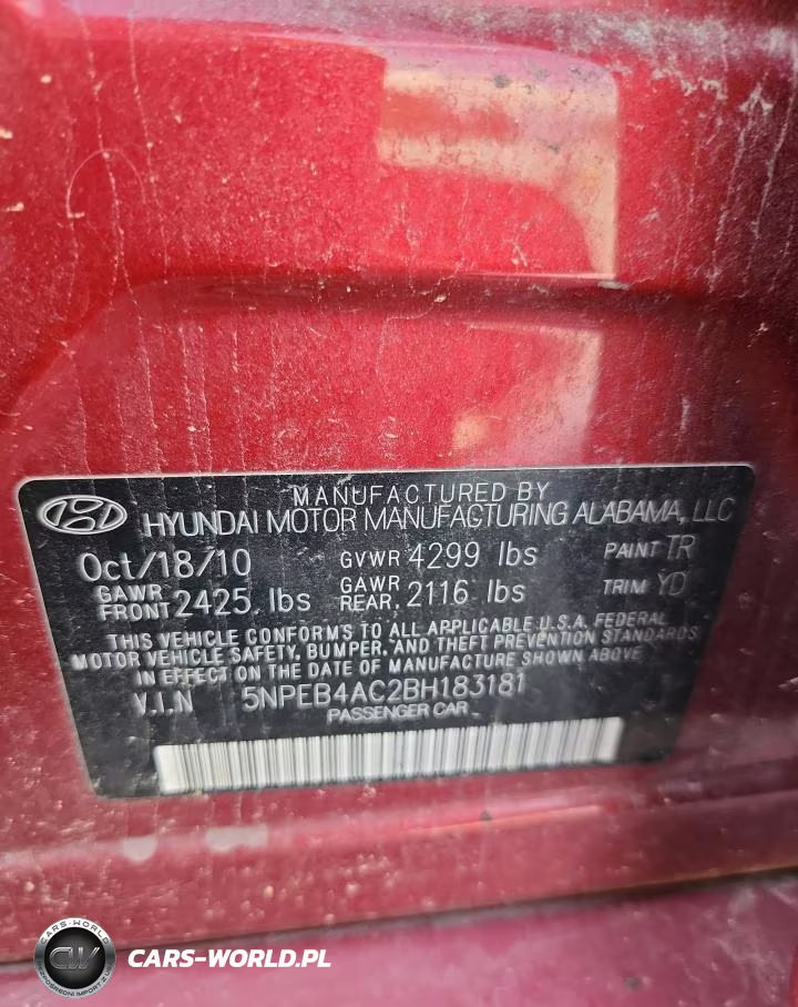 2011 Hyundai Sonata Gls VIN:5NPEB4AC2BH183181 - 12