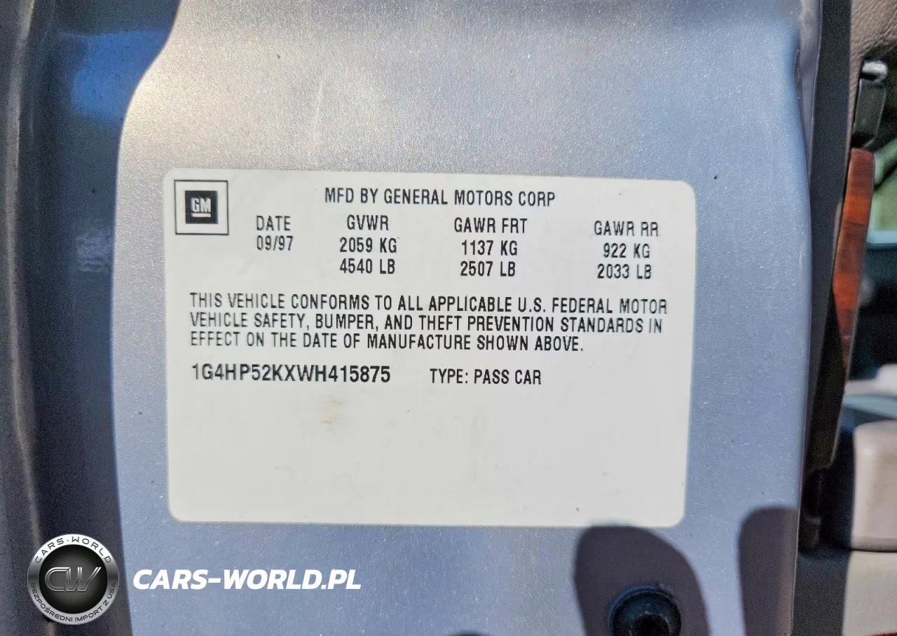 1998 Buick Lesabre Custom VIN:1G4HP52KXWH415875 - 12