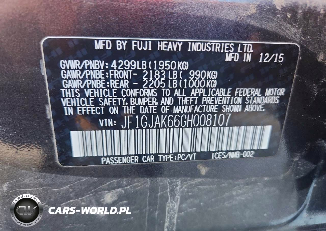 2016 Subaru Impreza Limited VIN:JF1GJAK66GH008107 - 13