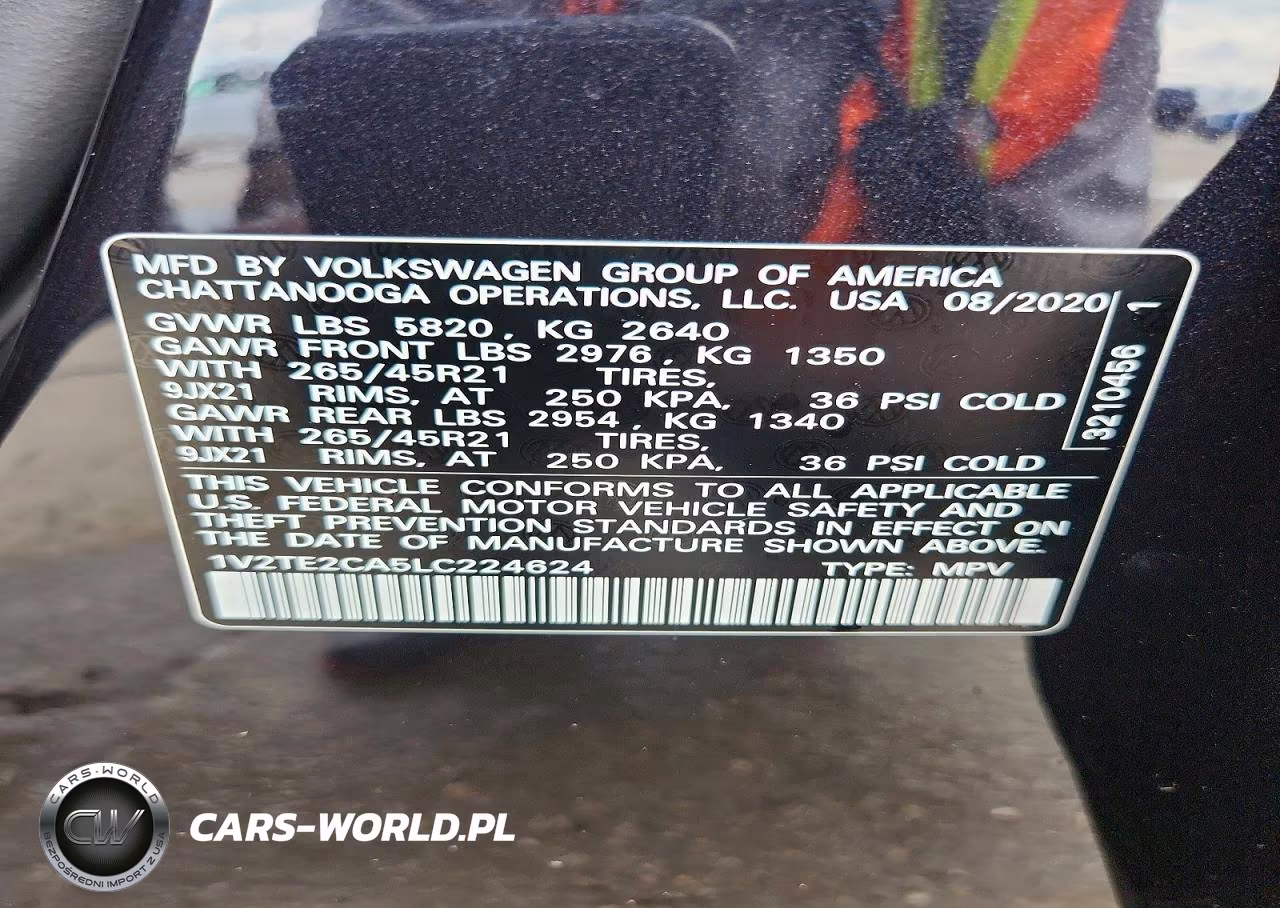 2020 Volkswagen Atlas Cross Sport Sel Premium R-Line VIN:1V2TE2CA5LC224624 - 13