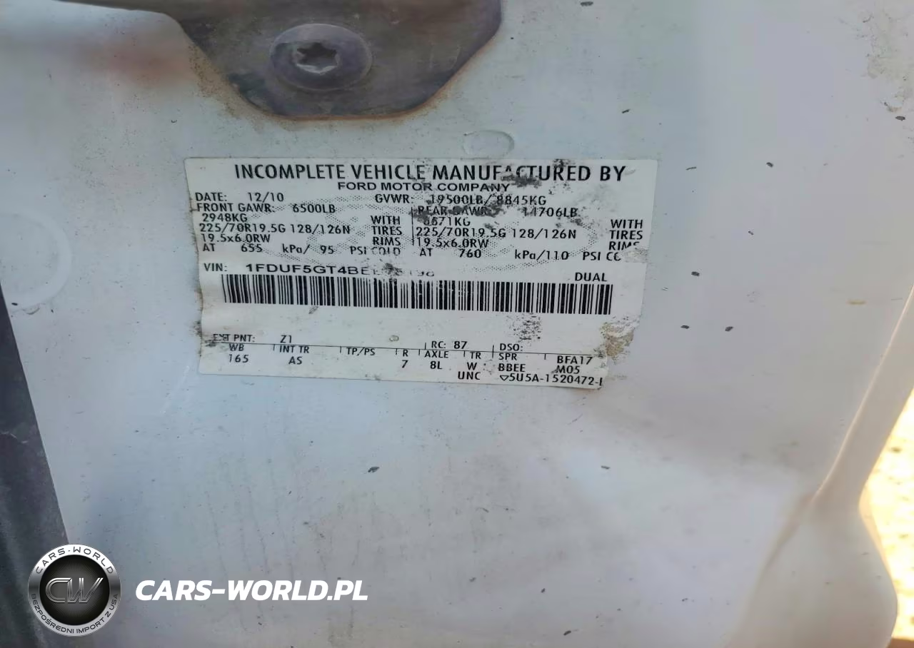 2011 Ford F550 Super Duty VIN:1FDUF5GT4BEB78198 - 12