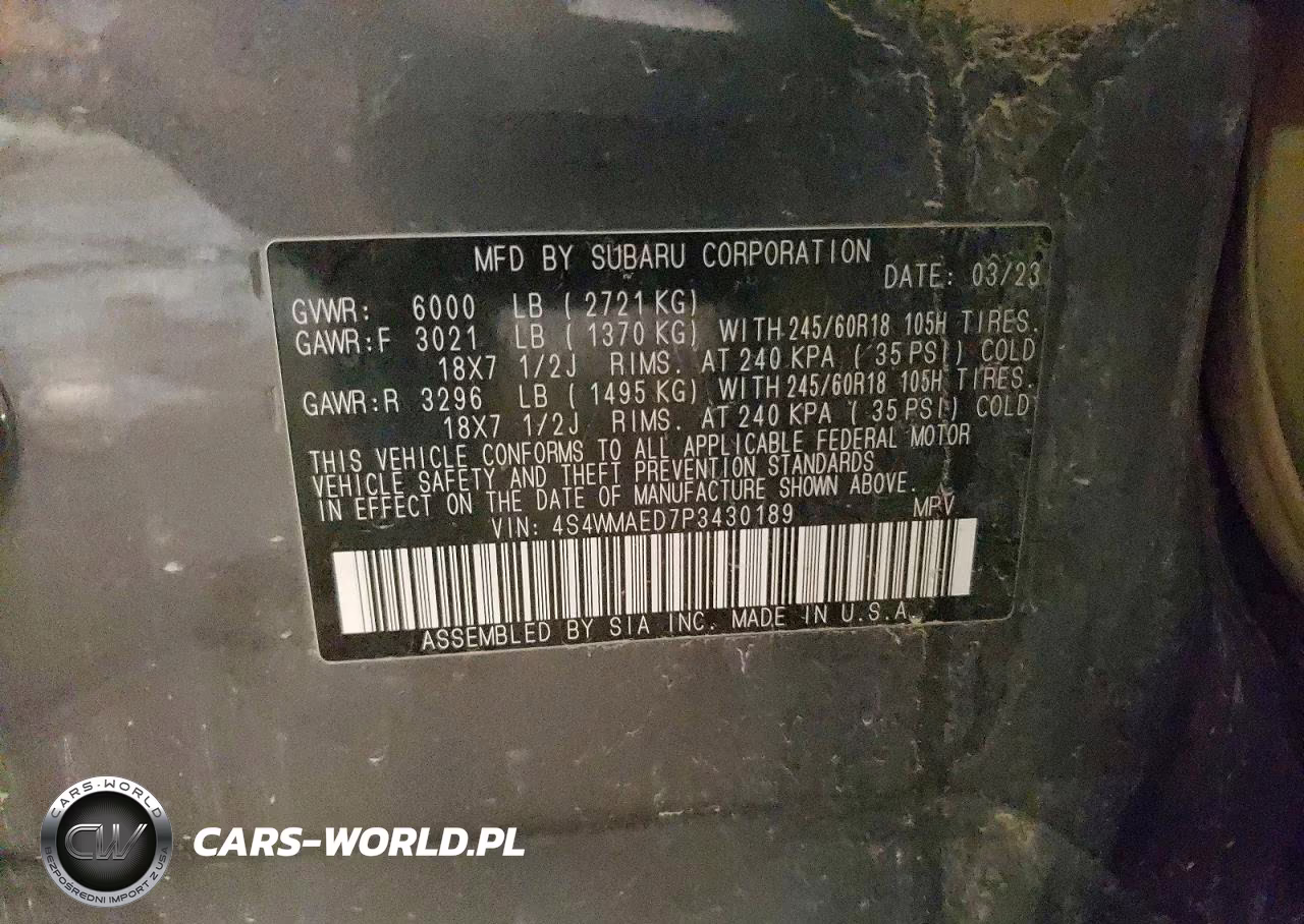 2023 Subaru Ascent Premium VIN:4S4WMAED7P3430189 - 14