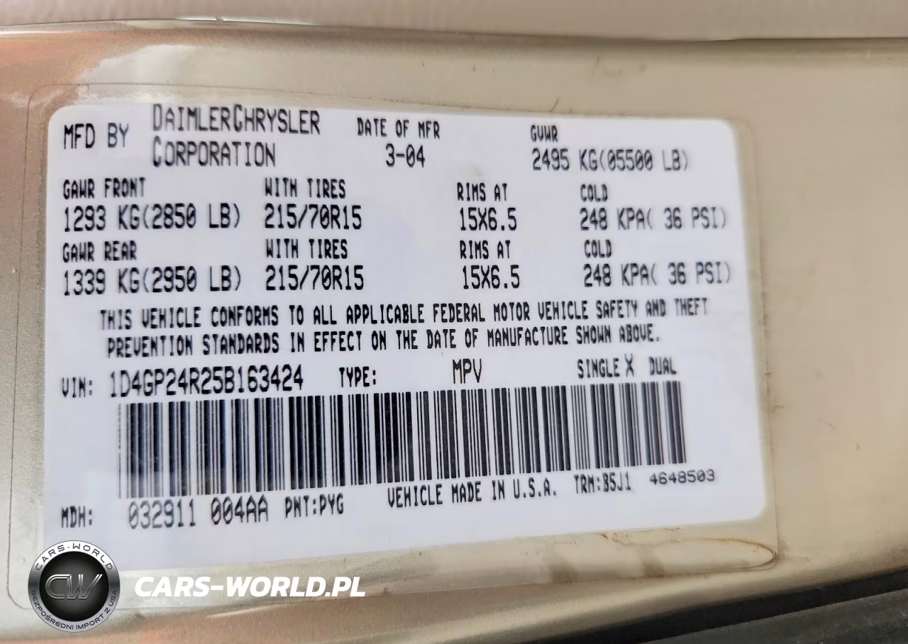 2005 Dodge Grand Caravan Se VIN:1D4GP24R25B163424 - 13