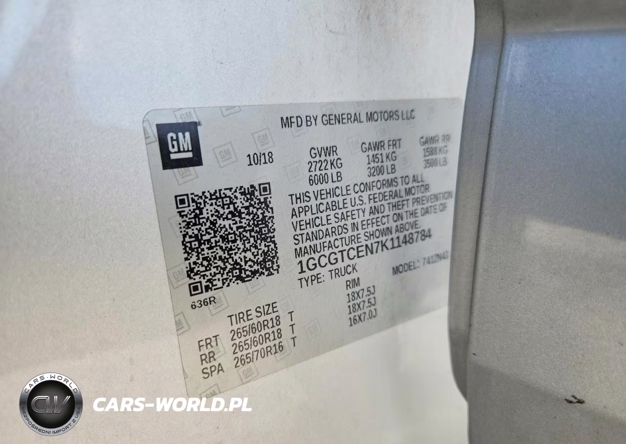 2019 Chevrolet Colorado Lt VIN:1GCGTCEN7K1148784 - 13