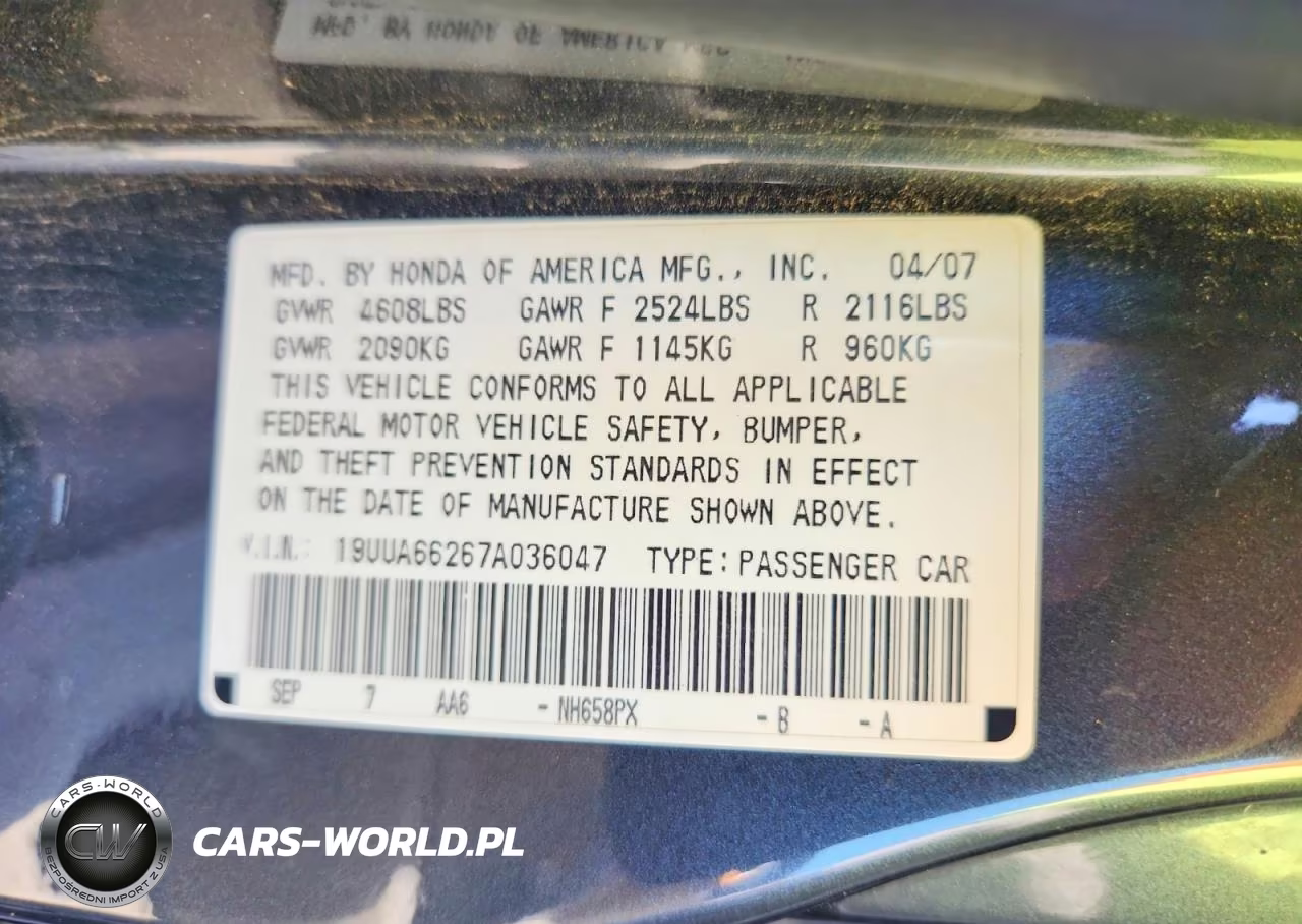 2007 Acura Tl VIN:19UUA66267A036047 - 12