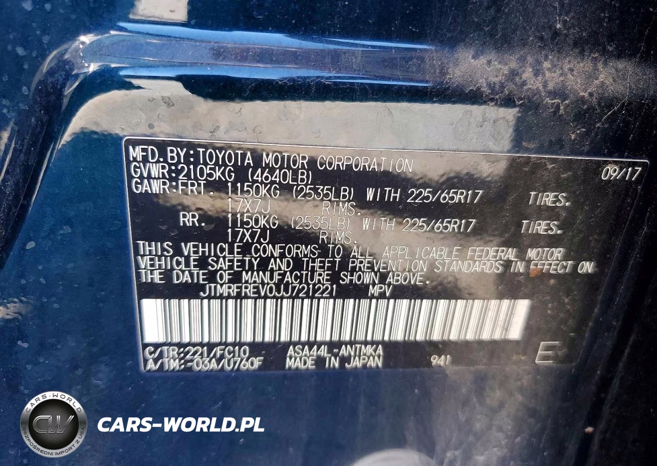 2018 Toyota Rav4 Xle VIN:JTMRFREV0JJ721221 - 14