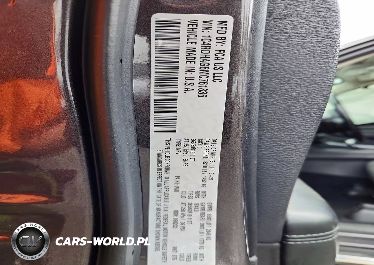 2021 Dodge Durango Sxt VIN:1C4RDHAG6MC761836 - 14