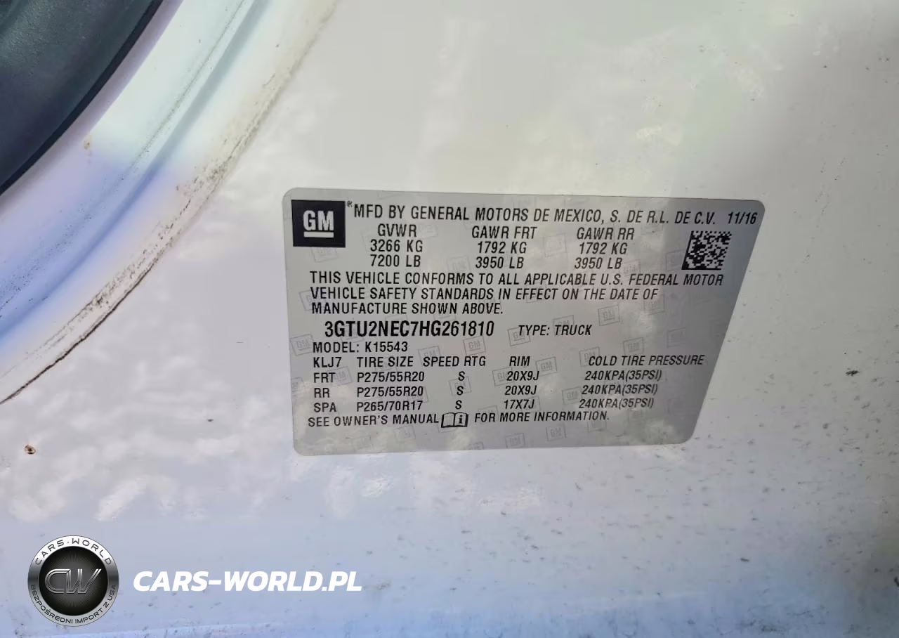2017 GMC Sierra K1500 Slt VIN:3GTU2NEC7HG261810 - 12