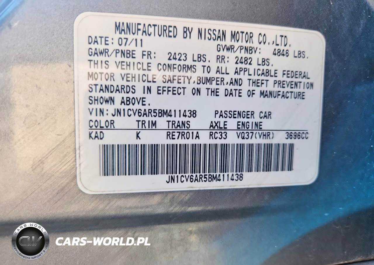 2011 Infiniti G37 Sedan X VIN:JN1CV6AR5BM411438 - 12