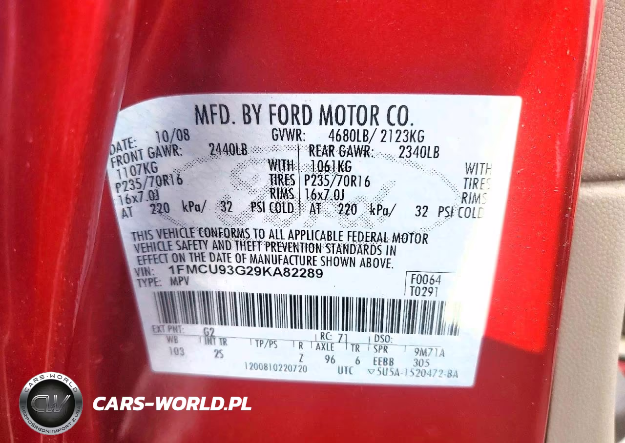 2009 Ford Escape Xlt VIN:1FMCU93G29KA82289 - 13