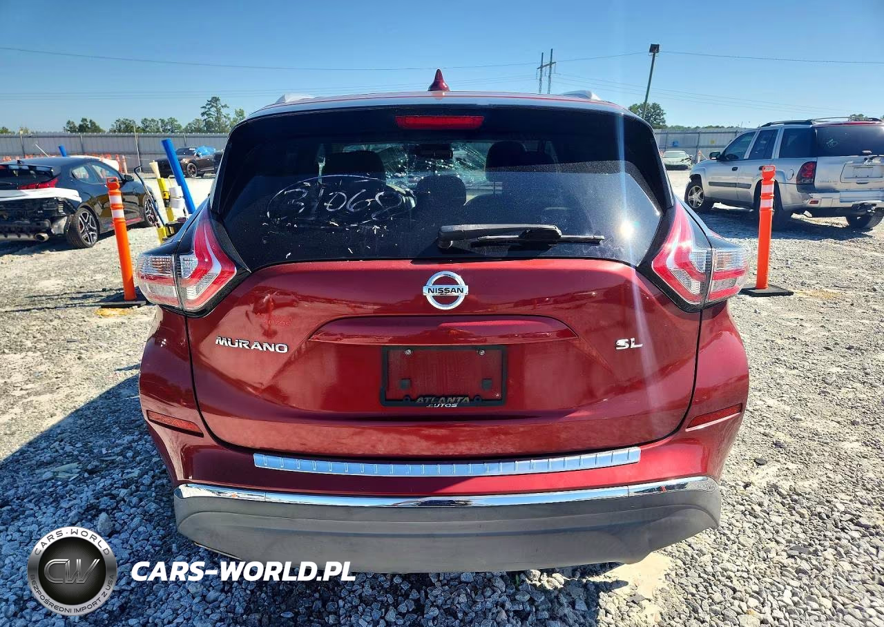 2017 Nissan Murano Sl VIN:5N1AZ2MG8HN158853 - 6