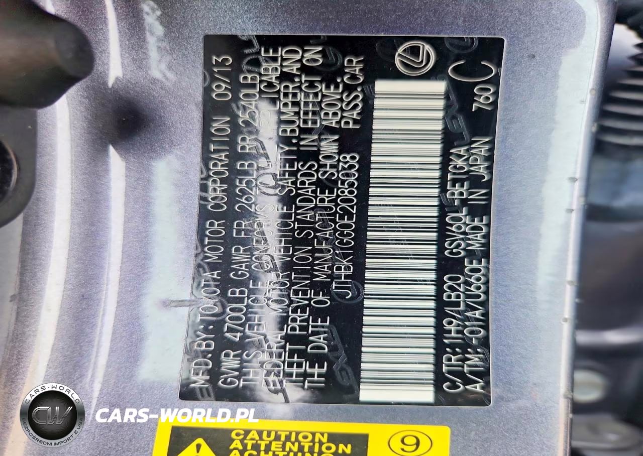 2014 Lexus Es 350 VIN:JTHBK1GG0E2085038 - 12