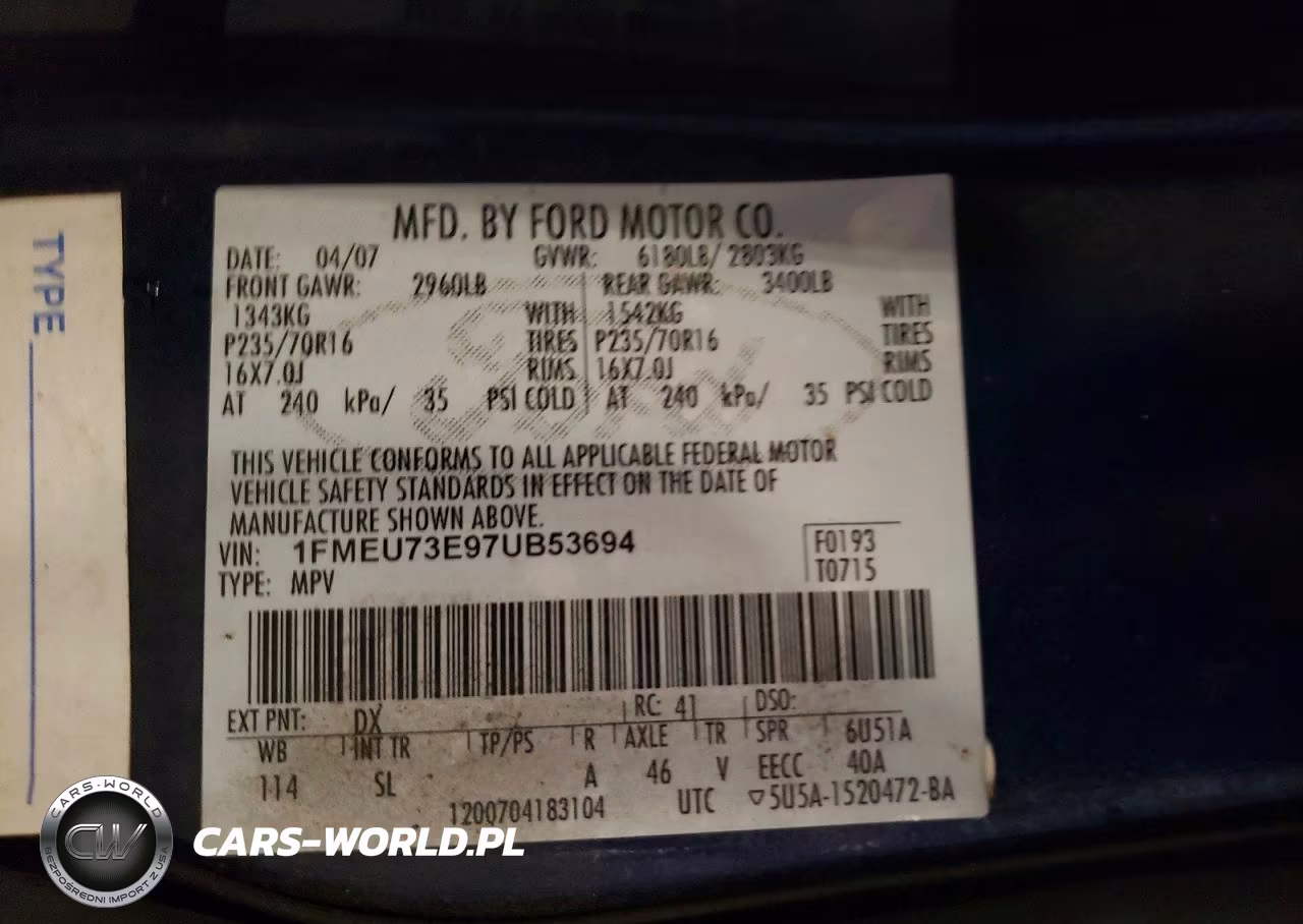 2007 Ford Explorer Xlt VIN:1FMEU73E97UB53694 - 13