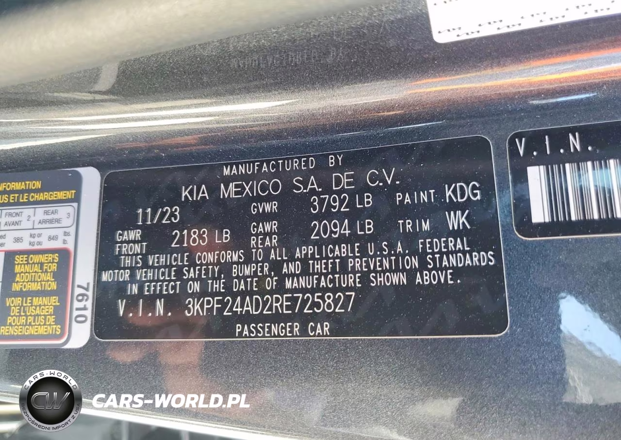 2024 Kia Forte Lxs VIN:3KPF24AD2RE725827 - 13