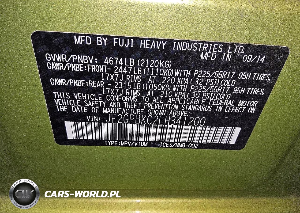2014 Subaru Xv Crosstrek 2.0I Hybrid Touring VIN:JF2GPBKC2EH341200 - 13