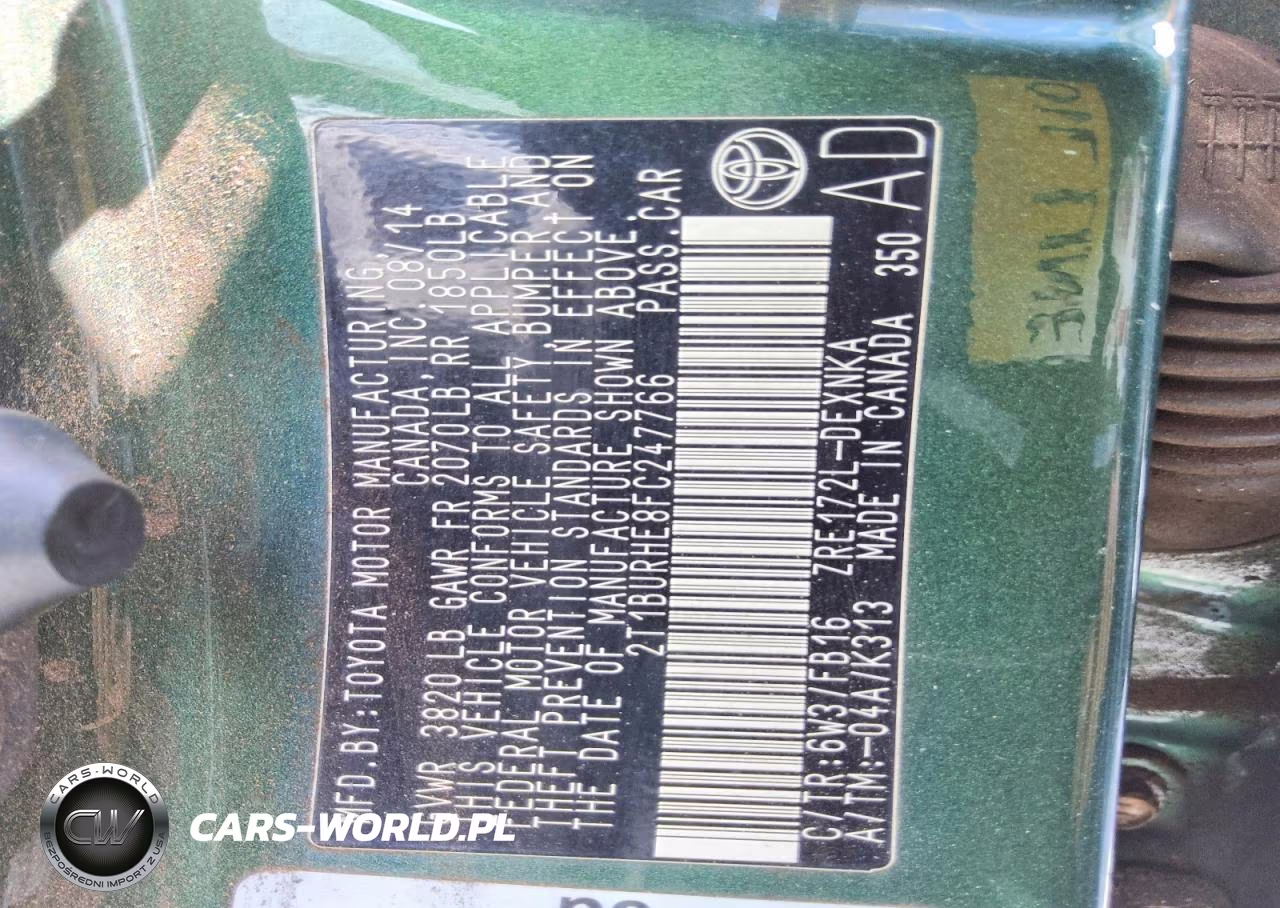 2015 Toyota Corolla Le VIN:2T1BURHE8FC247766 - 12