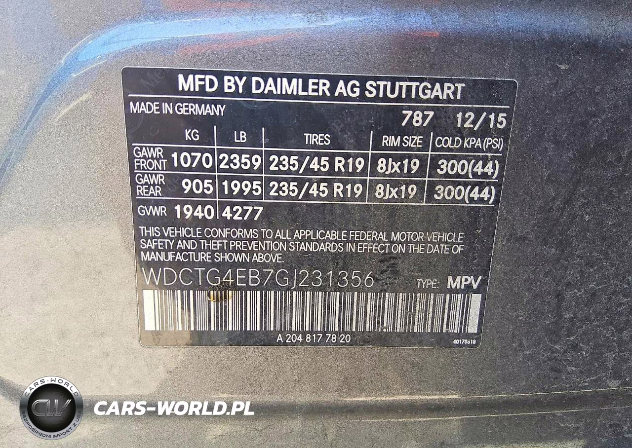 2016 Mercedes-Benz Gla 250 VIN:WDCTG4EB7GJ231356 - 13