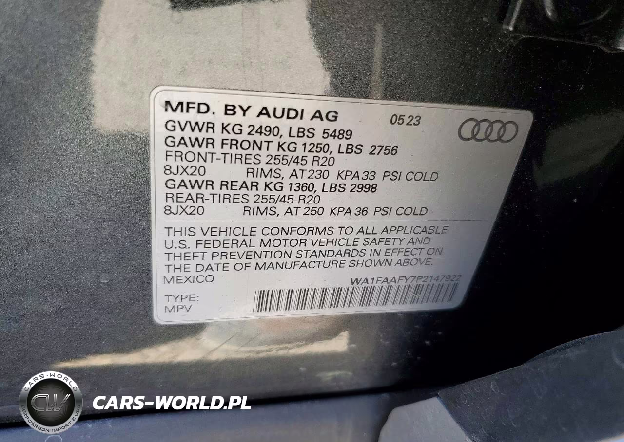 2023 Audi Q5 Prestige 45 VIN:WA1FAAFY7P2147922 - 14
