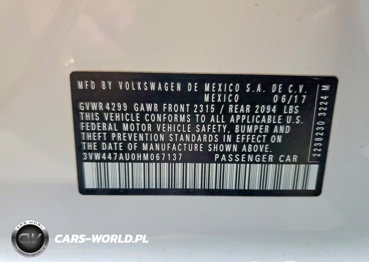 2017 Volkswagen Gti S-Se VIN:3VW447AU0HM067137 - 12