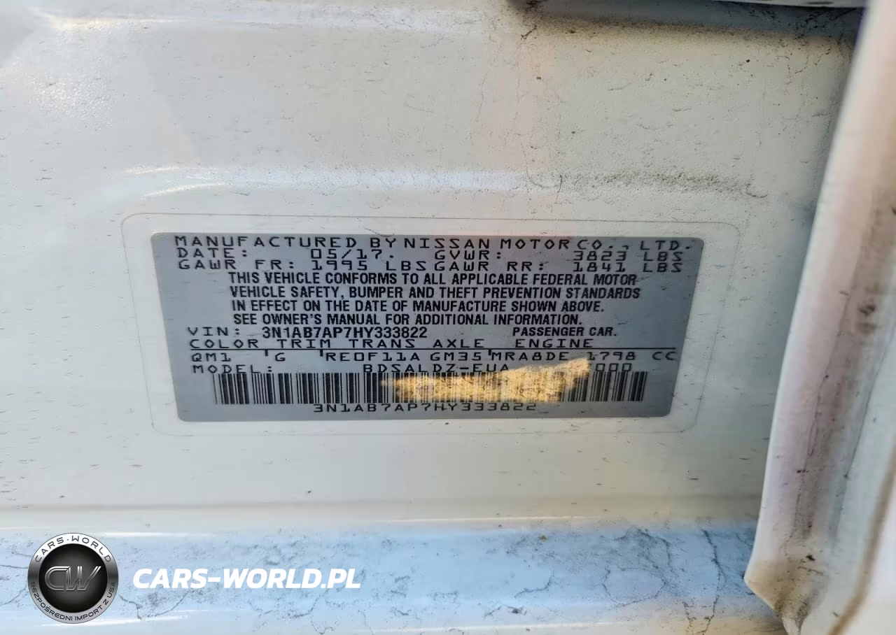 2017 Nissan Sentra Sv VIN:3N1AB7AP7HY333822 - 12