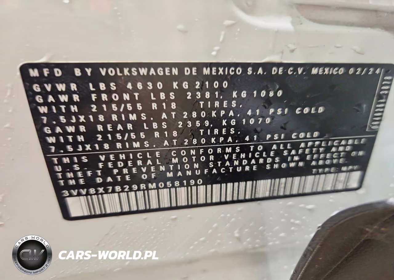 2024 Volkswagen Taos S VIN:3VV8X7B29RM058190 - 14