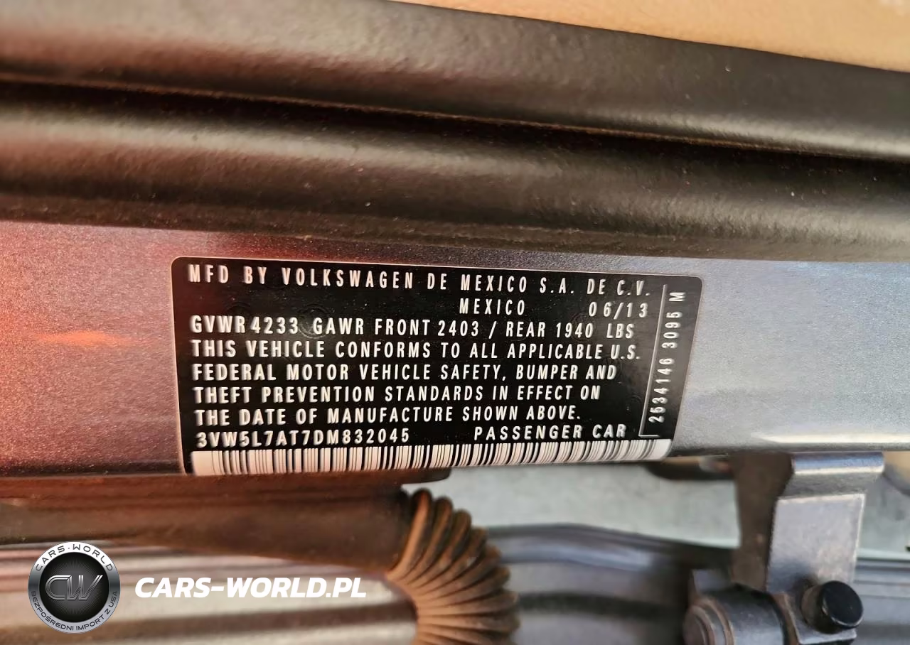 2013 Volkswagen Beetle VIN:3VW5L7AT7DM832045 - 12