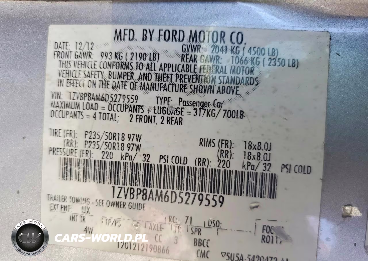 2013 Ford Mustang VIN:1ZVBP8AM6D5279559 - 12