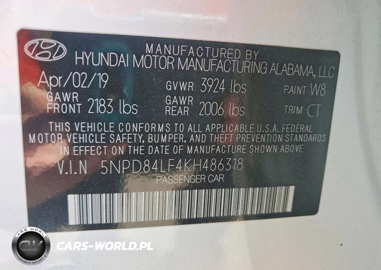 2019 Hyundai Elantra Sel VIN:5NPD84LF4KH486318 - 12