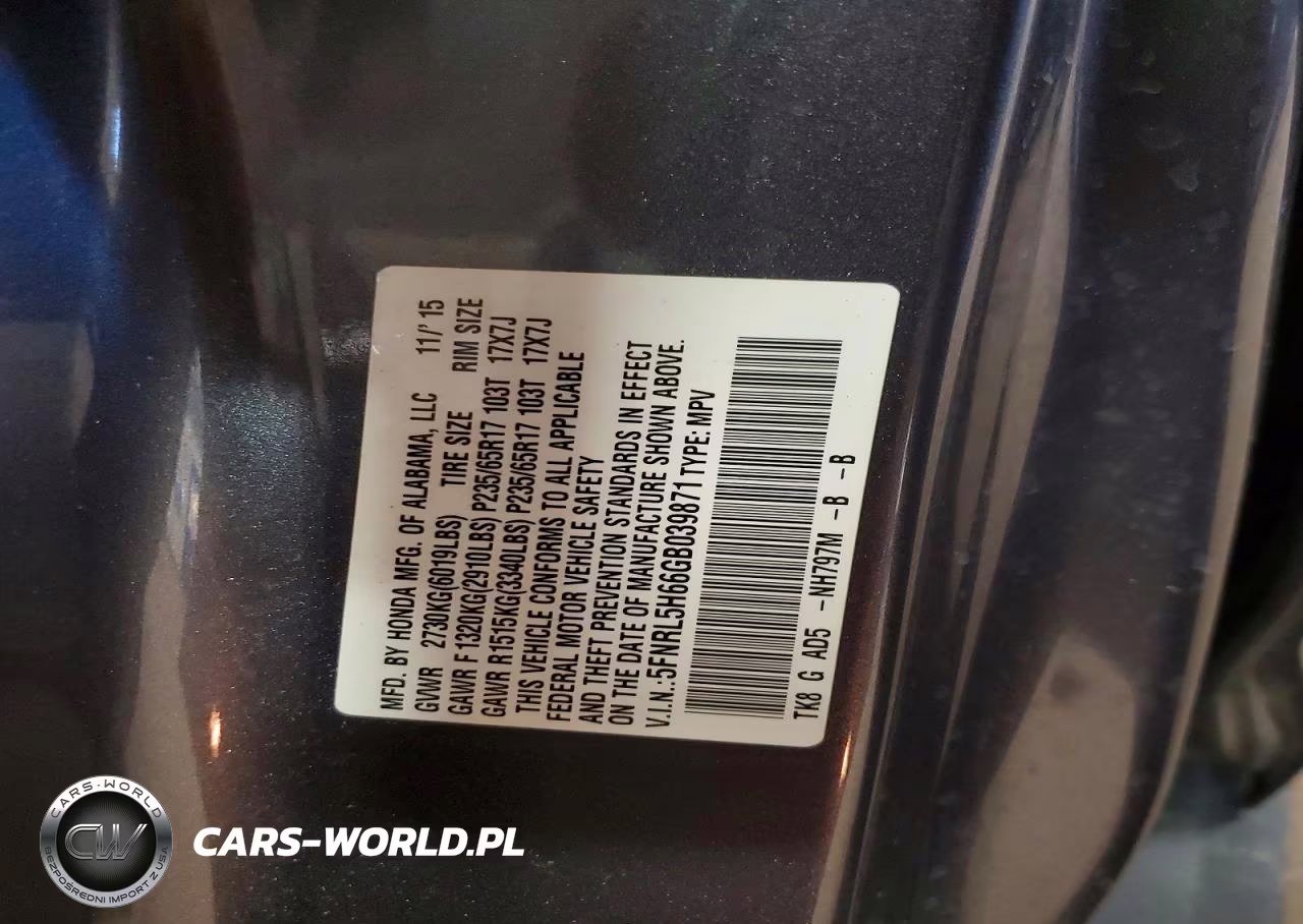 2016 Honda Odyssey Exl VIN:5FNRL5H66GB039871 - 13