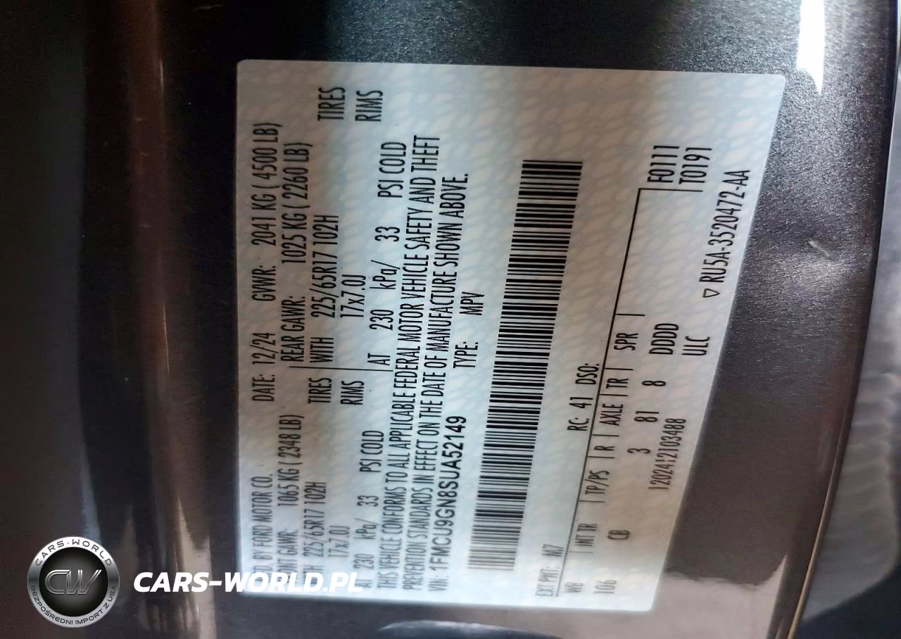 2025 Ford Escape Active VIN:1FMCU9GN8SUA52149 - 13