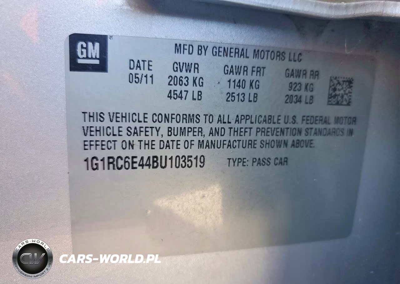 2011 Chevrolet Volt VIN:1G1RC6E44BU103519 - 12
