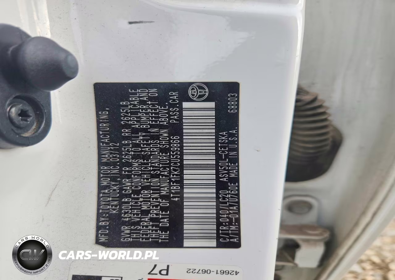 2012 Toyota Camry Se VIN:4T1BF1FK7CU559866 - 12