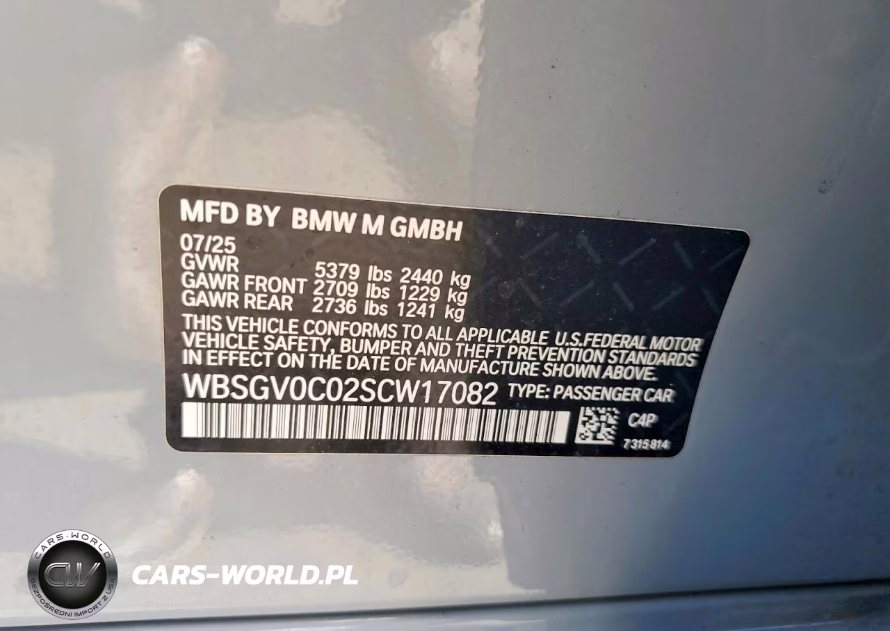 2025 BMW M8 VIN:WBSGV0C02SCW17082 - 13