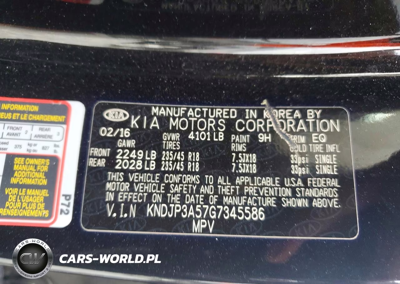 2016 Kia Soul + VIN:KNDJP3A57G7345586 - 13