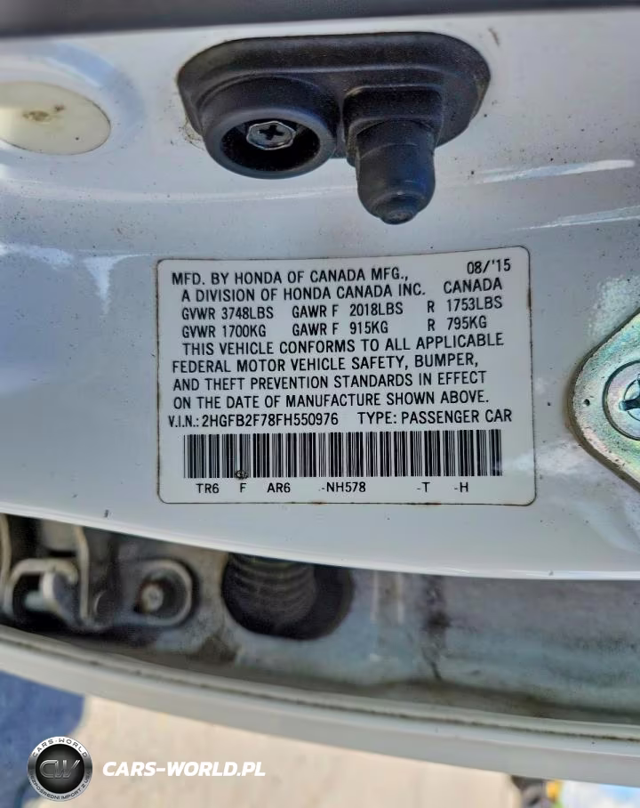 2015 Honda Civic Se VIN:2HGFB2F78FH550976 - 12