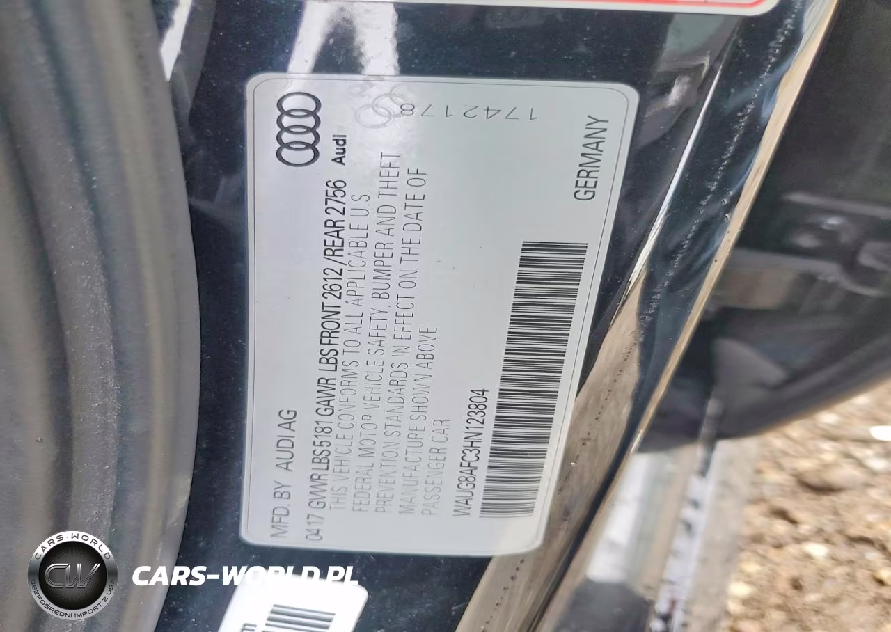 2017 Audi A6 Premium Plus VIN:WAUG8AFC3HN123804 - 13