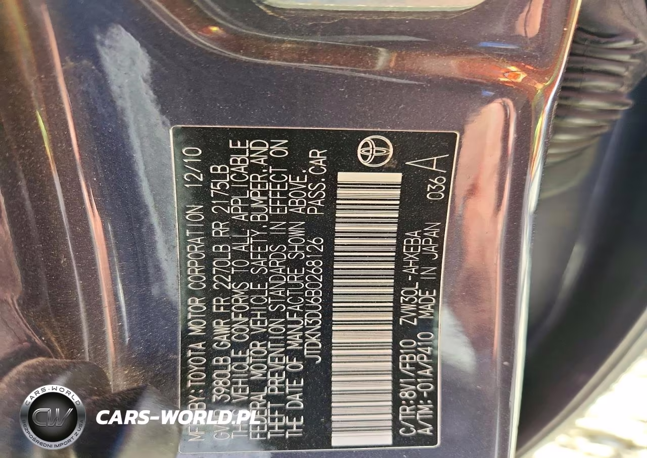 2011 Toyota Prius Two VIN:JTDKN3DU6B0268126 - 13