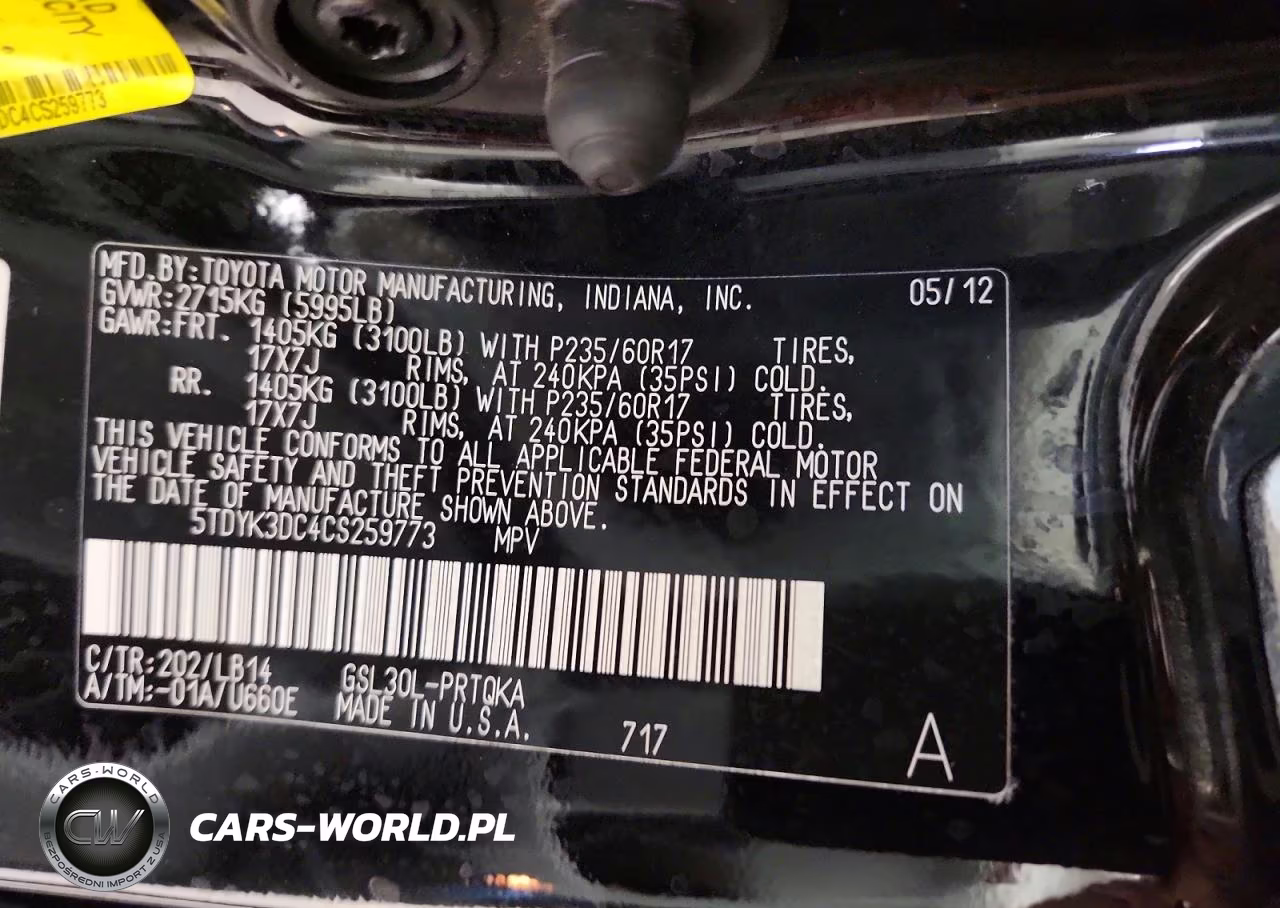 2012 Toyota Sienna Xle 8-Passenger VIN:5TDYK3DC4CS259773 - 13